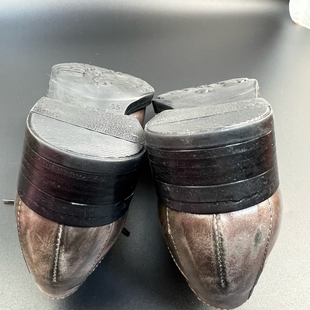 Lavorazione Artigiana Avitto Leather Oxford Shoe Metallic Snake Print Block Heel - Picture 6 of 15